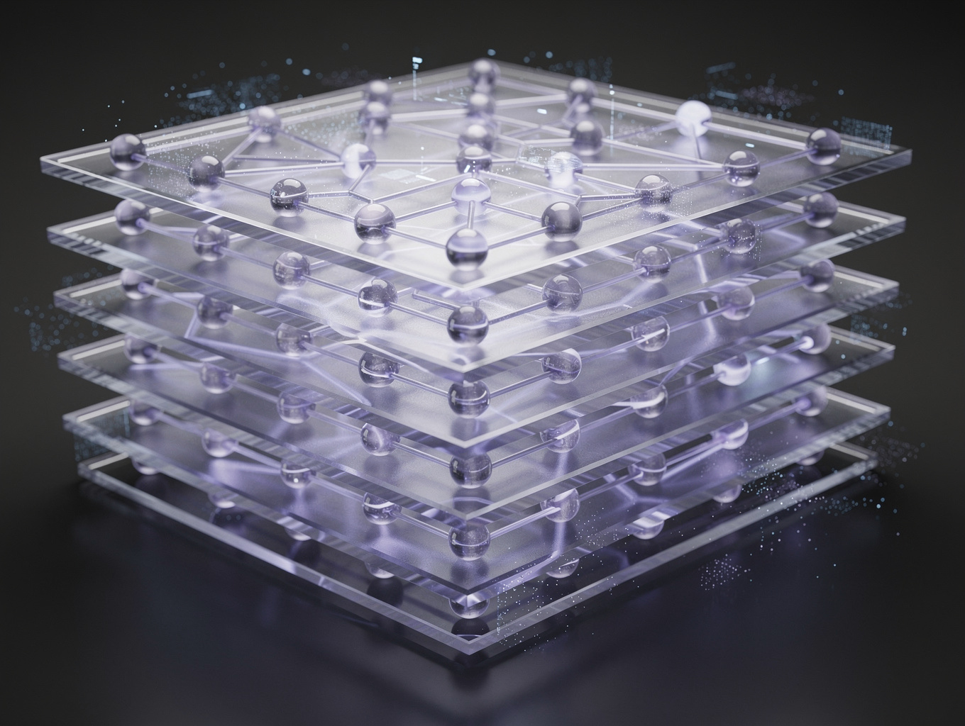 Abstract representation of AI neural networks